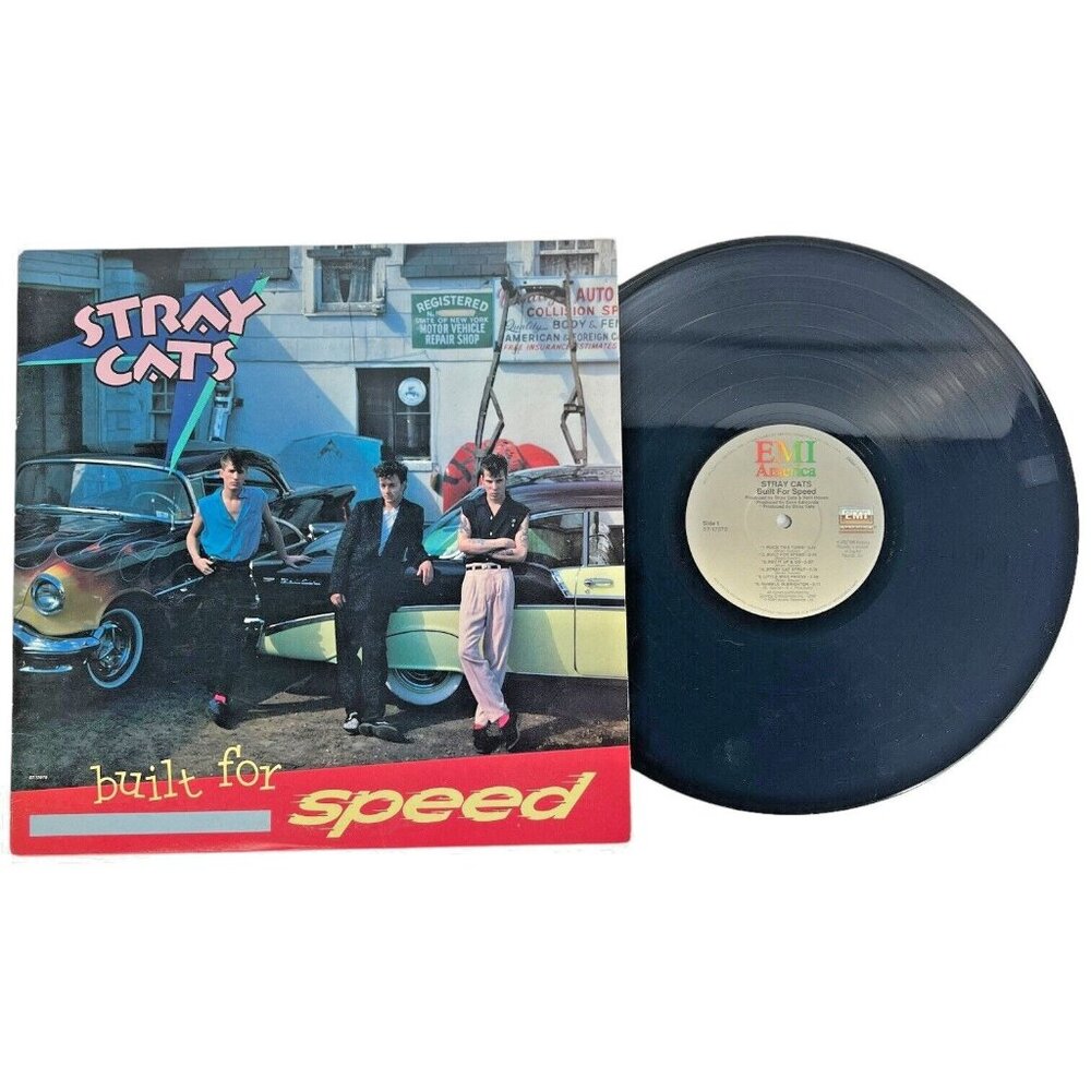 Stray Cats Built For Speed Vinyl LP 1982 EMI America ST-17070 Record Album VG+‎
